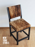 OXFORD | Customizable Cowhide & Black Metal Industrial Dining Chair
