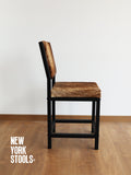 OXFORD | Customizable Cowhide & Black Metal Industrial Dining Chair