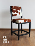 OXFORD | Customizable Cowhide & Black Metal Industrial Dining Chair