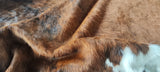 Light Brindle Tricolor Cowhide Rug , Size: Large(L), Code: AX19