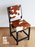 OXFORD | Customizable Cowhide & Black Metal Industrial Dining Chair
