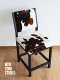 OXFORD | Customizable Cowhide & Black Metal Industrial Dining Chair
