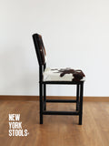 OXFORD | Customizable Cowhide & Black Metal Industrial Dining Chair