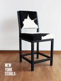 OXFORD | Customizable Cowhide & Black Metal Industrial Dining Chair