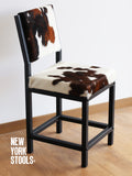 OXFORD | Customizable Cowhide & Black Metal Industrial Dining Chair