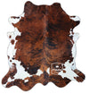 Light Brindle Tricolor Cowhide Rug , Size: Jumbo(XL), Code: BN24