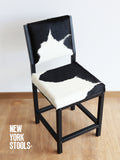 OXFORD | Customizable Cowhide & Black Metal Industrial Dining Chair