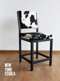 OXFORD | Customizable Cowhide & Black Metal Industrial Dining Chair
