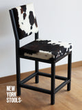 OXFORD | Customizable Cowhide & Black Metal Industrial Dining Chair