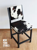 OXFORD | Customizable Cowhide & Black Metal Industrial Dining Chair