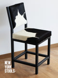 OXFORD | Customizable Cowhide & Black Metal Industrial Dining Chair