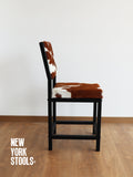 OXFORD | Customizable Cowhide & Black Metal Industrial Dining Chair