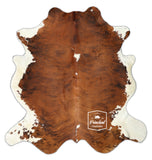 Light Brindle Tricolor Cowhide Rug , Size: Jumbo(XL), Code: AX99