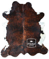 Dark Brindle Tricolor Cowhide Rug , Size: X-Jumbo(XXL), Code: BR161