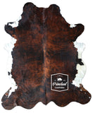Dark Brindle Tricolor Cowhide Rug , Size: X-Jumbo(XXL), Code: BR161