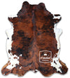 Dark Brindle Tricolor Cowhide Rug , Size: X-Jumbo(XXL), Code: BR162