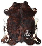 Dark Brindle Tricolor Cowhide Rug , Size: X-Jumbo(XXL), Code: BR169