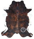 Dark Brindle Tricolor Cowhide Rug , Size: X-Jumbo(XXL), Code: AW180