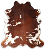 Brown and White Cowhide Rug , Size: Large(L), Code: DR26