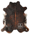 Dark Brindle Tricolor Cowhide Rug , Size: X-Jumbo(XXL), Code: BN115