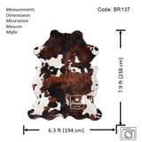 Tricolor Cowhide Rug , Size: Jumbo(XL), Code: BR137