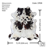 Tricolor Cowhide Rug , Size: X-Jumbo(XXL), Code: CR09