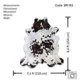 Tricolor Cowhide Rug , Size: X-Jumbo(XXL), Code: BR163