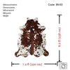 Exotic Tricolor Cowhide Rug , Size: X-Jumbo(XXL), Code: BN55