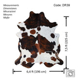 Tricolor Cowhide Rug , Size: Large(L), Code: DR39