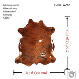Light Brindle Tricolor Cowhide Rug , Size: Jumbo(XL), Code: AZ16