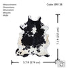 Black and White Cowhide Rug , Size: Large(L), Code: BR138