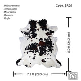 Tricolor Cowhide Rug , Size: X-Jumbo(XXL), Code: BR29