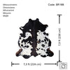 Tricolor Cowhide Rug , Size: Jumbo(XL), Code: BR166