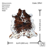 Exotic Tricolor Cowhide Rug , Size: Large(L), Code: DR41