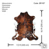 Tricolor Cowhide Rug , Size: X-Jumbo(XXL), Code: BR167