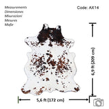 Tricolor Cowhide Rug , Size: Large(L), Code: AX14