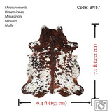 Exotic Tricolor Cowhide Rug , Size: Jumbo(XL), Code: BN57