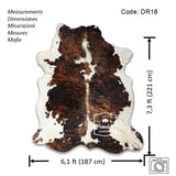 Tricolor Cowhide Rug , Size: Large(L), Code: DR18
