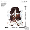 Tricolor Cowhide Rug , Size: X-Jumbo(XXL), Code: BR171