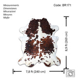 Tricolor Cowhide Rug , Size: X-Jumbo(XXL), Code: BR171