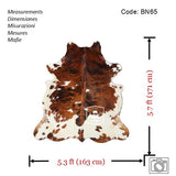 Tricolor Cowhide Rug , Size: Small(S), Code: BN65