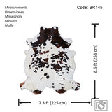 Tricolor Cowhide Rug , Size: X-Jumbo(XXL), Code: BR145
