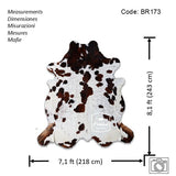 Tricolor Cowhide Rug , Size: X-Jumbo(XXL), Code: BR173