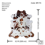 Tricolor Cowhide Rug , Size: Large(L), Code: BR174