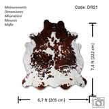 Tricolor Cowhide Rug , Size: Large(L), Code: DR21
