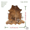 Light Brindle Tricolor Cowhide Rug , Size: Large(L), Code: AW102