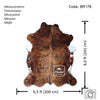 Light Brindle Tricolor Cowhide Rug , Size: X-Jumbo(XXL), Code: BR178