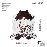 Tricolor Cowhide Rug , Size: X-Jumbo(XXL), Code: BR148