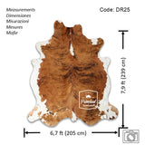Tricolor Cowhide Rug , Size: Jumbo(XL), Code: DR25