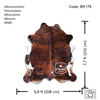 Light Brindle Tricolor Cowhide Rug , Size: Jumbo(XL), Code: BR179